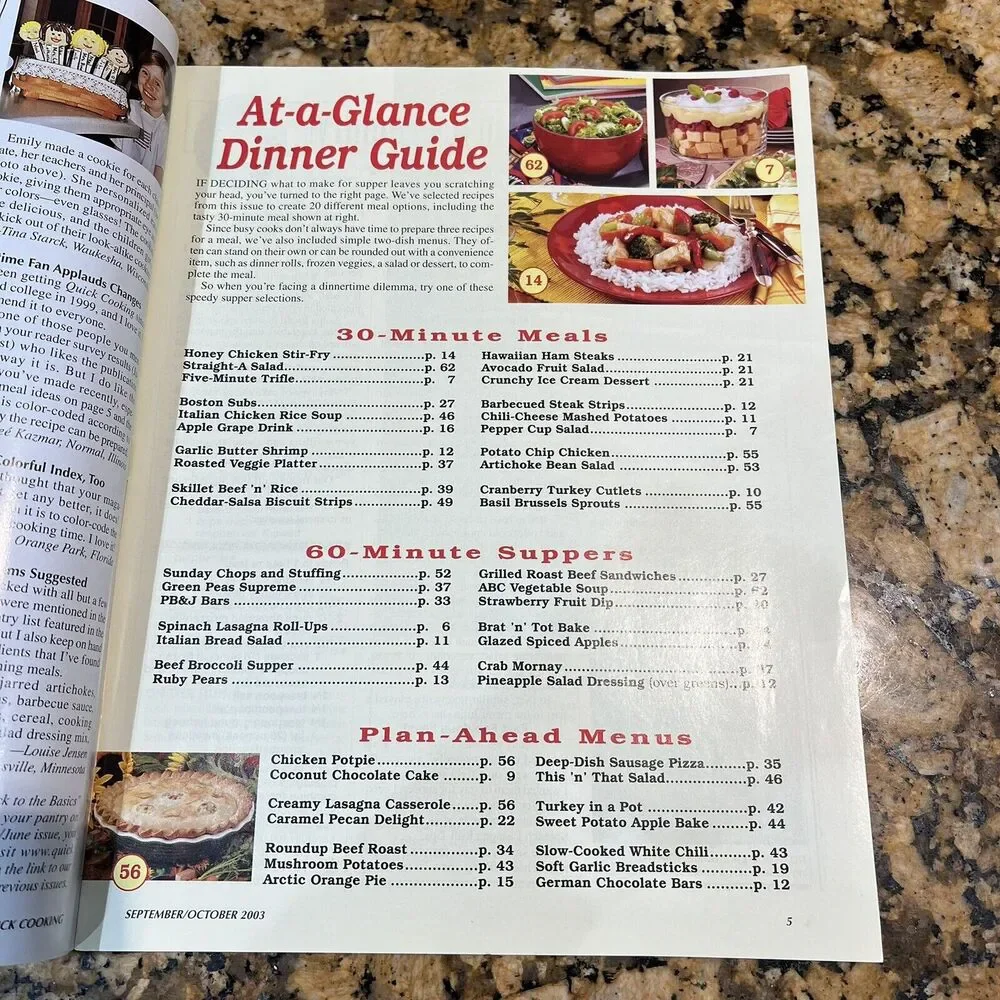 Lot Of Taste Of Homes Quick Cooking Back Issues Recipes Magazines 2003 set Of 6